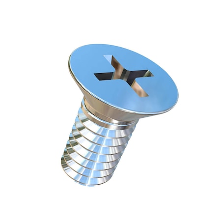 Allied Titanium #8-32 x 3/8 in Phillips Flat Machine Screw, Plain Titanium 0001288